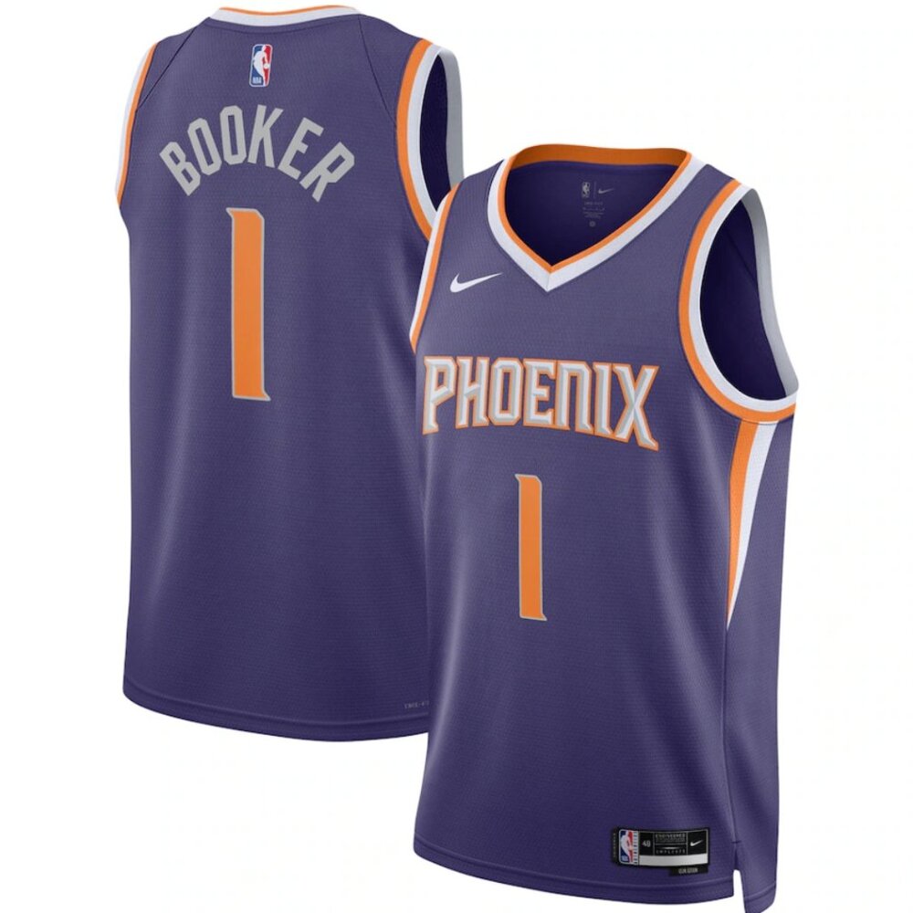 Phoenix Suns Devin Booker Nike Swingman Jersey, Icon Edition, Purple, XL 52, NWT